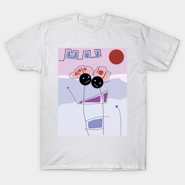 Kids New Hats Stick Figure T-Shirt by Eigo Wild